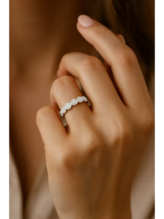 Kadın Gümüş Yüzük - Ahsen Gümüş Su Yolu Kadın Yüzük