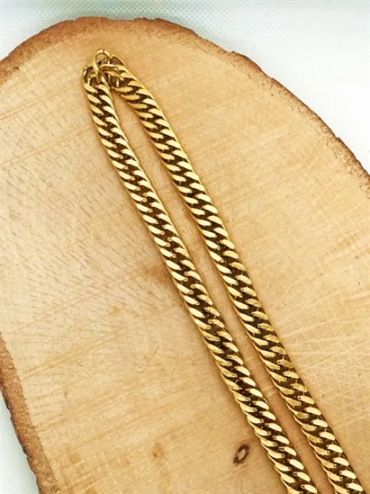 Gurmet Altın Çelik Erkek Kolye Kalın Model Gurmet Altın Çelik Erkek Kolye Kalın Model