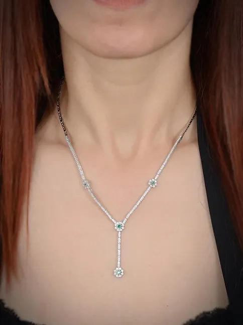 Ahenk Bayan Zümrüt Taşlı Gümüş Su Yolu Set - Kolye, Bileklik, Küpe, Yüzük Ahenk Bayan Zümrüt Taşlı Gümüş Su Yolu Set - Kolye, Bileklik, Küpe, Yüzük