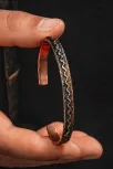 Copper Wave Bakır Kelepçe Bilezik Erkek Kadın Doğal Taşı ve Metal Kutulu