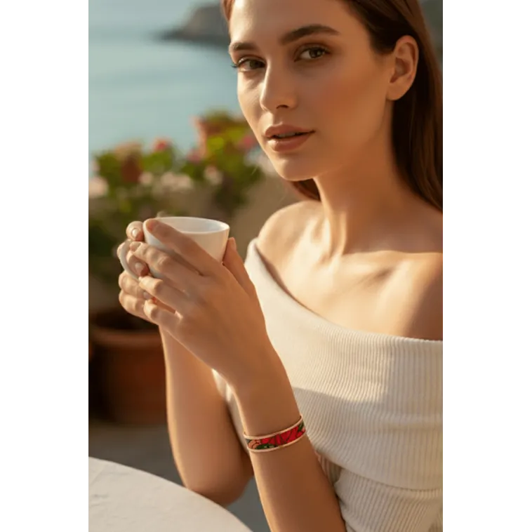 Kadın Bakır Bileklik Yüzük Set - Chlara Model Özel Baskı Metal Kutu Ve Kuvars Taşı Kadın Bakır Bileklik Yüzük Set - Chlara Model Özel Baskı Metal Kutu Ve Kuvars Taşı