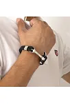 Erkek Çelik Çekiç Keser Figürlü Deri Bileklik