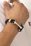 Erkek Çelik Çekiç Keser Figürlü Deri Bileklik