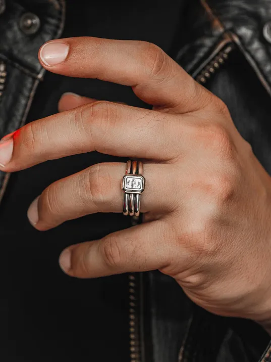 Erkek Gümüş Yüzük - İnce Kibar HasbinAllah Allah Bana Yeter Yazılı Erkek Yüzük Erkek Gümüş Yüzük - İnce Kibar HasbinAllah Allah Bana Yeter Yazılı Erkek Yüzük