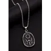 Erkek Kolye - Antik Mısır Horusun Gözü Ve Şahin Kabartmalı Siyah Taşlı Çelik Erkek Kolye Erkek Kolye - Antik Mısır Horusun Gözü Ve Şahin Kabartmalı Siyah Taşlı Çelik Erkek Kolye