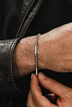 Erkek Gümüş Set - 2,8 mm Kalınlıkta Kral Model Parçalı Kral Erkek Kolye ve Bileklik Set
