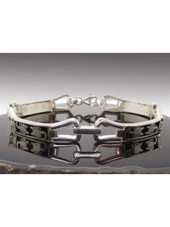 Akrep Desenli Gümüş Erkek Bileklik Künye