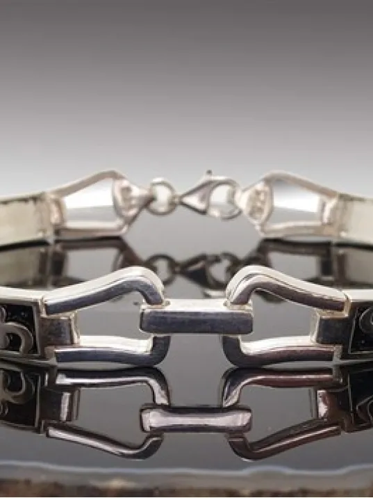 Akrep Desenli Gümüş Erkek Bileklik Künye