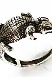 Gümüş Erkek Yüzüğü Timsah Motifli