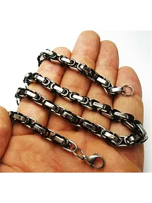 Erkek Çelik Zincir Kolye Çiftrenk Orta Kalınlık