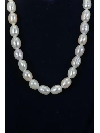 Gerçek Dizi İnci - 9mm Doğal Beyaz Yanar Dönerli Tatlısu Yuvarlak İnci Takı Yapım Malzemesi