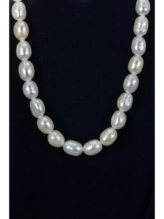 Gerçek Dizi İnci - 9mm Doğal Beyaz Yanar Dönerli Tatlısu Yuvarlak İnci Takı Yapım Malzemesi