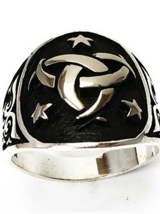 Gümüş Erkek Yüzük Teşkilatı Mahsusa Motifli