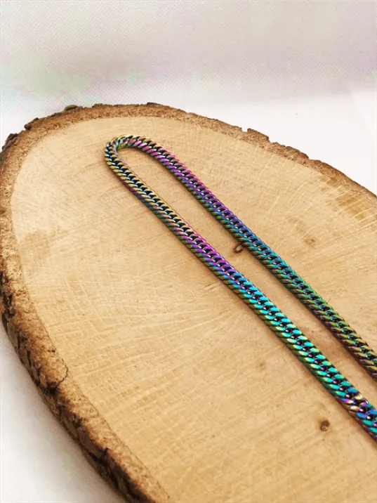 Gurmet Renkli Çelik Erkek Kolye İnce Model Gurmet Renkli Çelik Erkek Kolye İnce Model