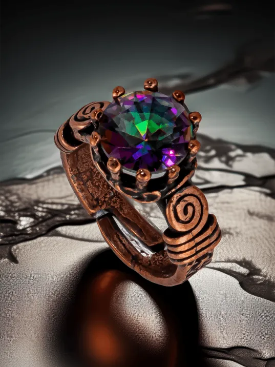 Kadın Bakır Bileklik Yüzük Set - Mistik Topaz Model 2 Ağaç Kabuğu Model İnce Metal Kutu Kuvars Taşlı Kadın Bakır Bileklik Yüzük Set - Mistik Topaz Model 2 Ağaç Kabuğu Model İnce Metal Kutu Kuvars Taşlı