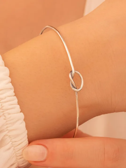 Kadın Gümüş Bileklik - El Yapımı Oksitli Gümüş Aşk Düğümü Model 2 Kadın Bileklik Kadın Gümüş Bileklik - El Yapımı Oksitli Gümüş Aşk Düğümü Model 2 Kadın Bileklik
