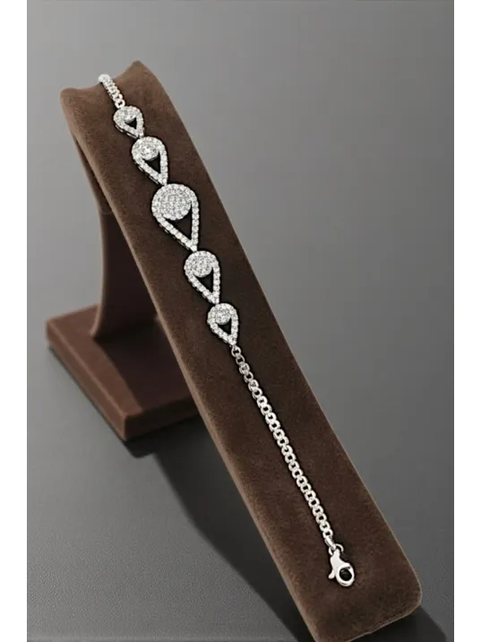 Damla Su Yolu Gümüş Bileklik