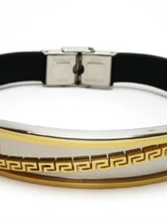 KAUÇUK ÇELİK ERKEK BİLEKLİK KÜNYE GREK MODEL KAUÇUK ÇELİK ERKEK BİLEKLİK KÜNYE GREK MODEL