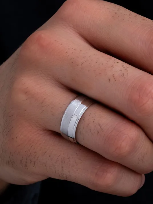 Erkek Gümüş Yüzük - 925 Ayar Sade Gümüş Alyans Yüzük Erkek Gümüş Yüzük - 925 Ayar Sade Gümüş Alyans Yüzük