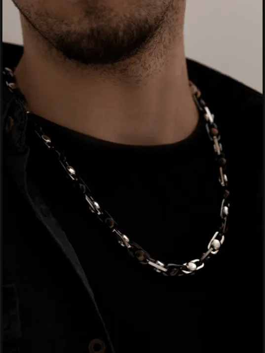 Erkek Kolye - Motorcu Model Çelik Erkek Kolye - 316 L Paslanmaz Çelik Kolye GCKIL5413