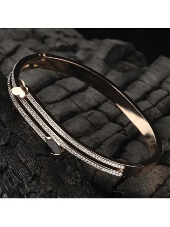 Ottoman Kadın Rose Taş Işlemeli 3’lü Model Bileklik Cbl0uclutas-ros