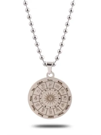 Akrep Burcu Kolye Kadın Erkek Çelik Kolye Top Zincir CKLAKREPBRC-GMS