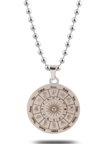 Akrep Burcu Kolye Kadın Erkek Çelik Kolye Top Zincir CKLAKREPBRC-GMS