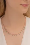 Kadın Gümüş Kolye - Aquamarin Damla Model Taşlı Rose Kadın Gümüş Kolye Gkltsklym4d-ros Kadın Gümüş Kolye - Aquamarin Damla Model Taşlı Rose Kadın Gümüş Kolye Gkltsklym4d-ros
