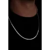 Erkek Gümüş Kolye - 4mm Dikdörtgen Kesim Yassı Kral Gümüş Kolye Erkek Gümüş Kolye - 4mm Dikdörtgen Kesim Yassı Kral Gümüş Kolye