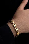 Gemici Model Altın Kaplama Erkek Çelik Bileklik Künye Orta Kalınlıkta Gemici Model Altın Kaplama Erkek Çelik Bileklik Künye Orta Kalınlıkta