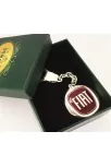Gümüş Fiat Anahtarlık Bordo Mineli Gümüş Fiat Anahtarlık Bordo Mineli