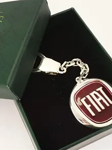 Gümüş Fiat Anahtarlık Bordo Mineli