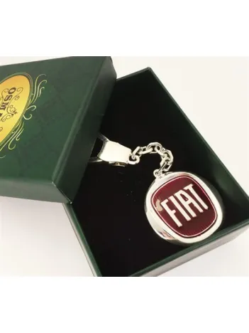 Gümüş Fiat Anahtarlık Bordo Mineli