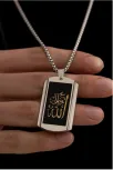 Allah Yazılı Çelik Erkek Kolye Zincir Allah Yazılı Çelik Erkek Kolye Zincir