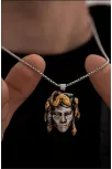 Medusa - Erkek Kolye - Kadın Kolye - Medusa Model Bay Çelik Kolye