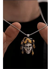 Medusa - Erkek Kolye - Kadın Kolye - Medusa Model Bay Çelik Kolye