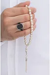 Gümüş Tespih Düz Küre Orta Boy 21gr