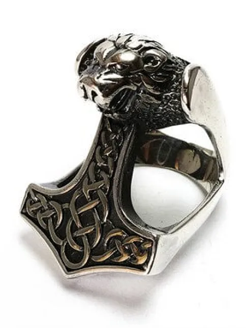 THOR’UN ÇEKİCİ ERKEK GÜMÜŞ YÜZÜK