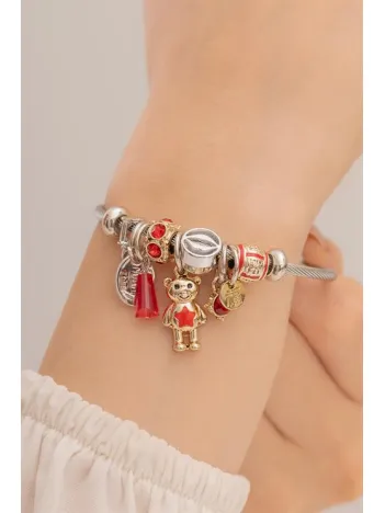 Kadın Çelik Bileklik - Charm Model Bileklik - Charm Model Kadın Bileklik