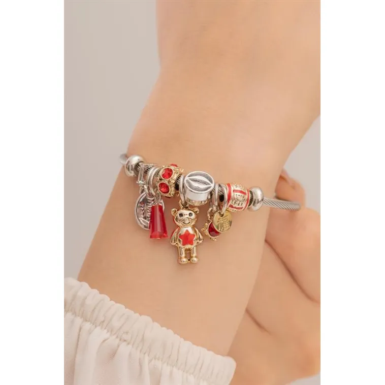 Kadın Çelik Bileklik - Charm Model Bileklik - Charm Model Kadın Bileklik Kadın Çelik Bileklik - Charm Model Bileklik - Charm Model Kadın Bileklik