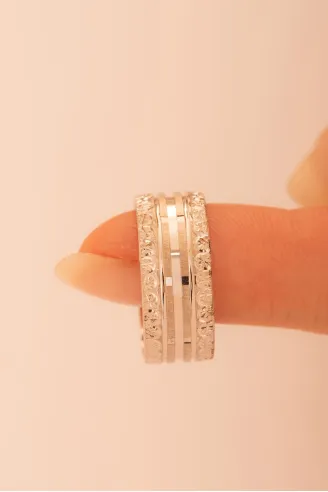 Atlantis Model Kadın Gümüş Tek Alyans Yüzük Nişan Söz Yüzükleri