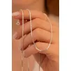 Kadın Gümüş Kolye Bileklik Set - 925 Ayar 1.5mm Küp Zincir Gümüş Set Kadın Gümüş Kolye Bileklik Set - 925 Ayar 1.5mm Küp Zincir Gümüş Set