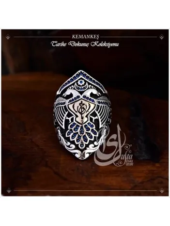 İslam Usta Tasarımı Kemankeş Gümüş Erkek Yüzük