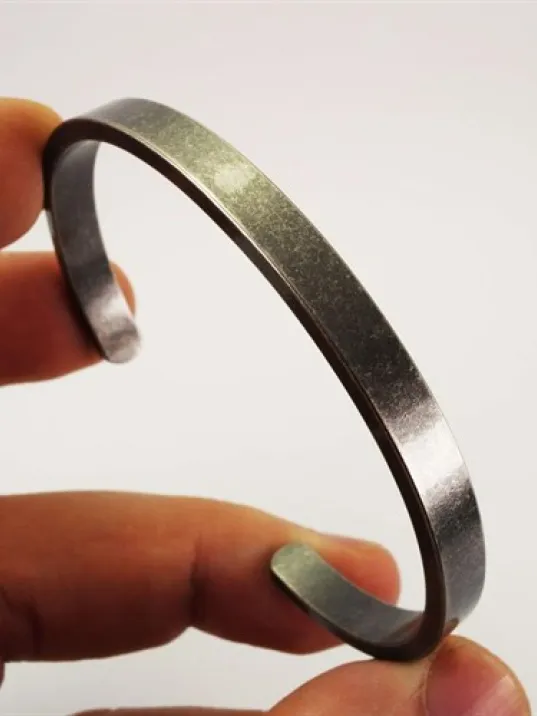 OttoMan Otantik Eskitilmiş Kelepçe Erkek Çelik Bileklik