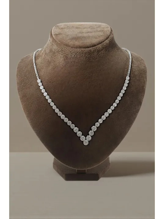 Kadın Gümüş Kolye - Ahsen Gümüş Su Yolu Kadın Kolye