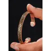 Erkek Kadın Bakır Bileklik - Altın Kaplama Hakiki Deri Omega Desenli Mıknatıslı Metal Kutu Kuvars Erkek Kadın Bakır Bileklik - Altın Kaplama Hakiki Deri Omega Desenli Mıknatıslı Metal Kutu Kuvars