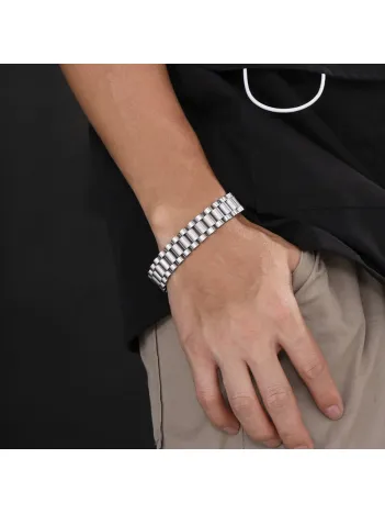 Erkek Çelik Bileklik - Model Lüks Bukle Erkek Bileklik