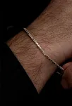 Erkek Gümüş Bileklik - 925 Ayar Küp Zincir Gümüş Bileklik 2mm