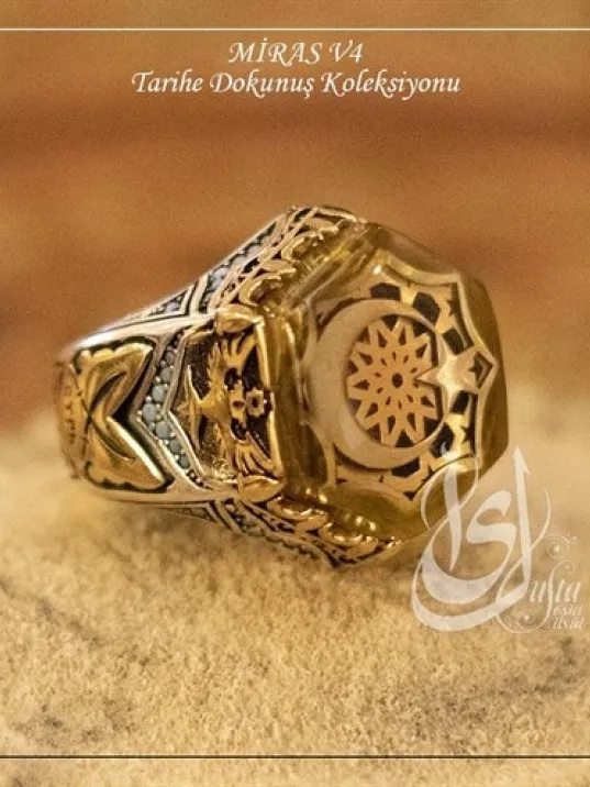 İslam Usta Tasarımı Miras Model 4 Gümüş Erkek Yüzük