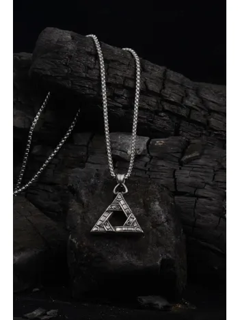 OttoMan Mısır Piramit Simgesi Çelik Zincir Kolye CKLMISIRPRT-GMS OttoMan Mısır Piramit Simgesi Çelik Zincir Kolye CKLMISIRPRT-GMS